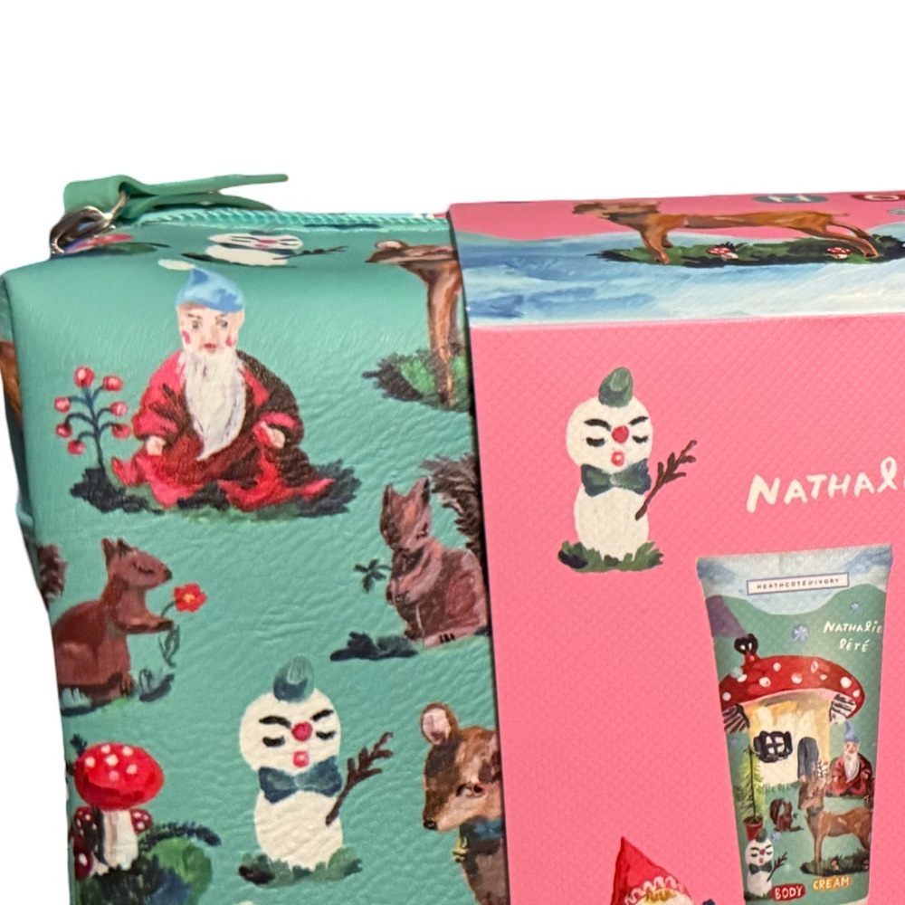 Heathcote & Ivory Nathalie Lete Forest Folk Large Cosmetic Bag & Duo Body Care - Picture 3 of 9